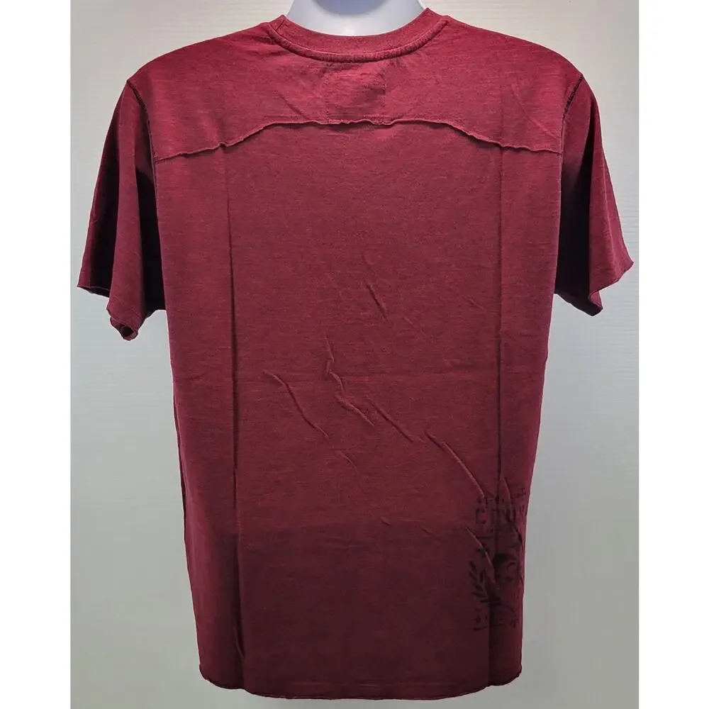 B) Retrofit Men's Graphic Short Sleeve Tee Shirt Crew Neck Men of Honor Skull L